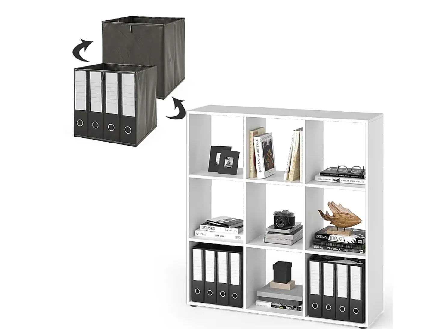 Divisória de sala branco 104x29x108 nove