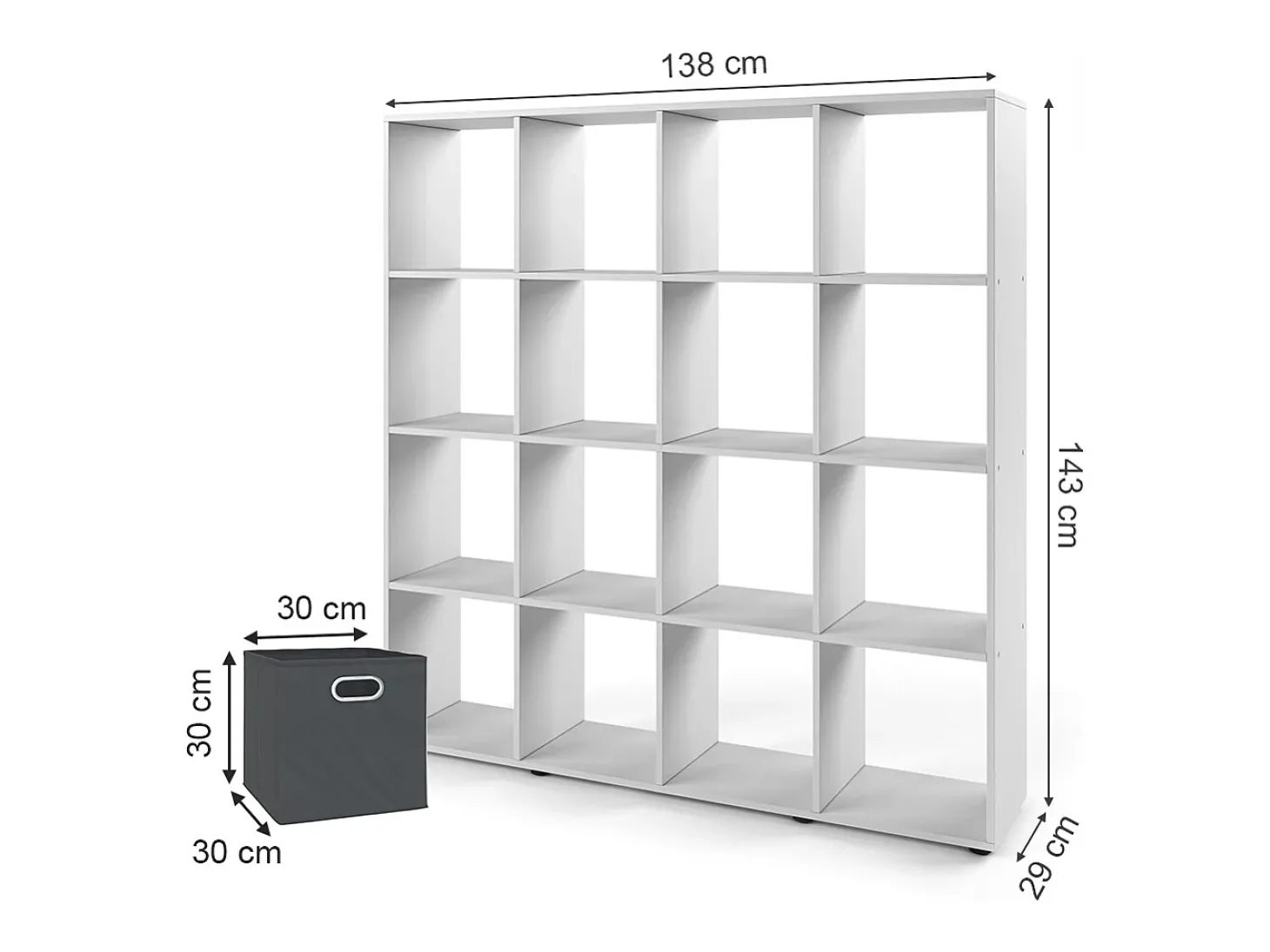 Divisória de sala branco 138.5x29x142.5 karree