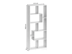 Divisória de sala branco 160.6x25x67.2 noa