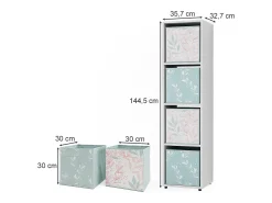 Divisória de sala branco 142.5x33x36.2 ludus