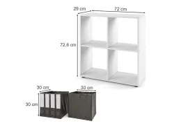 Divisória de sala branco 72.6x29x72 tetra