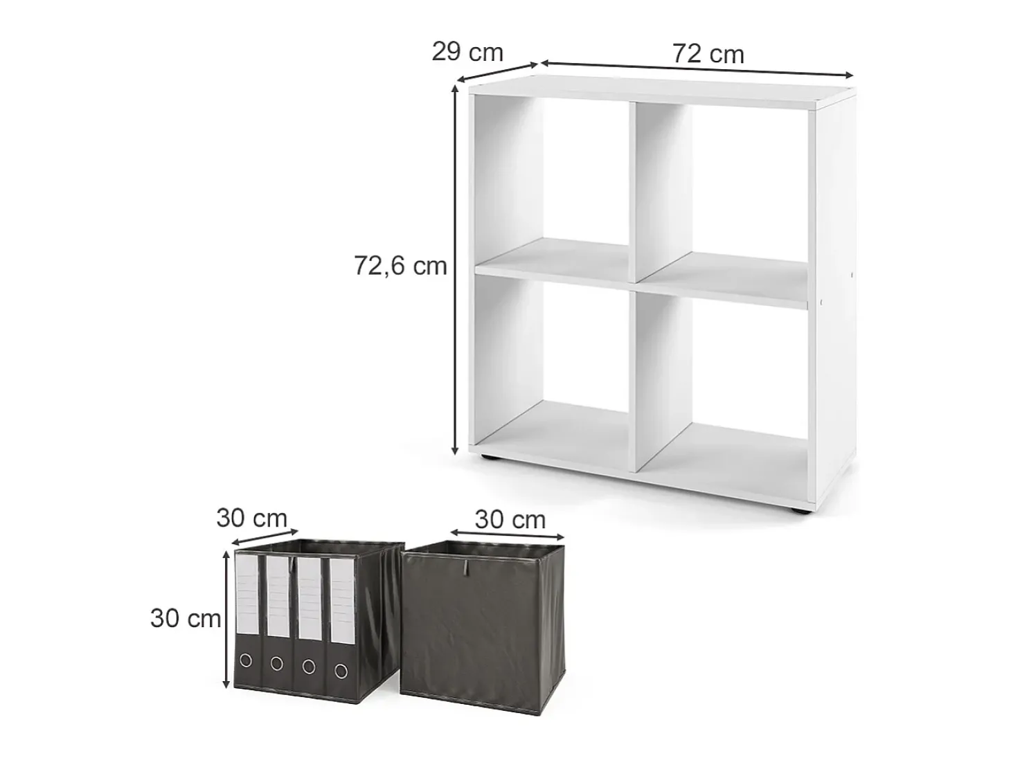 Divisória de sala branco 72.6x29x72 tetra