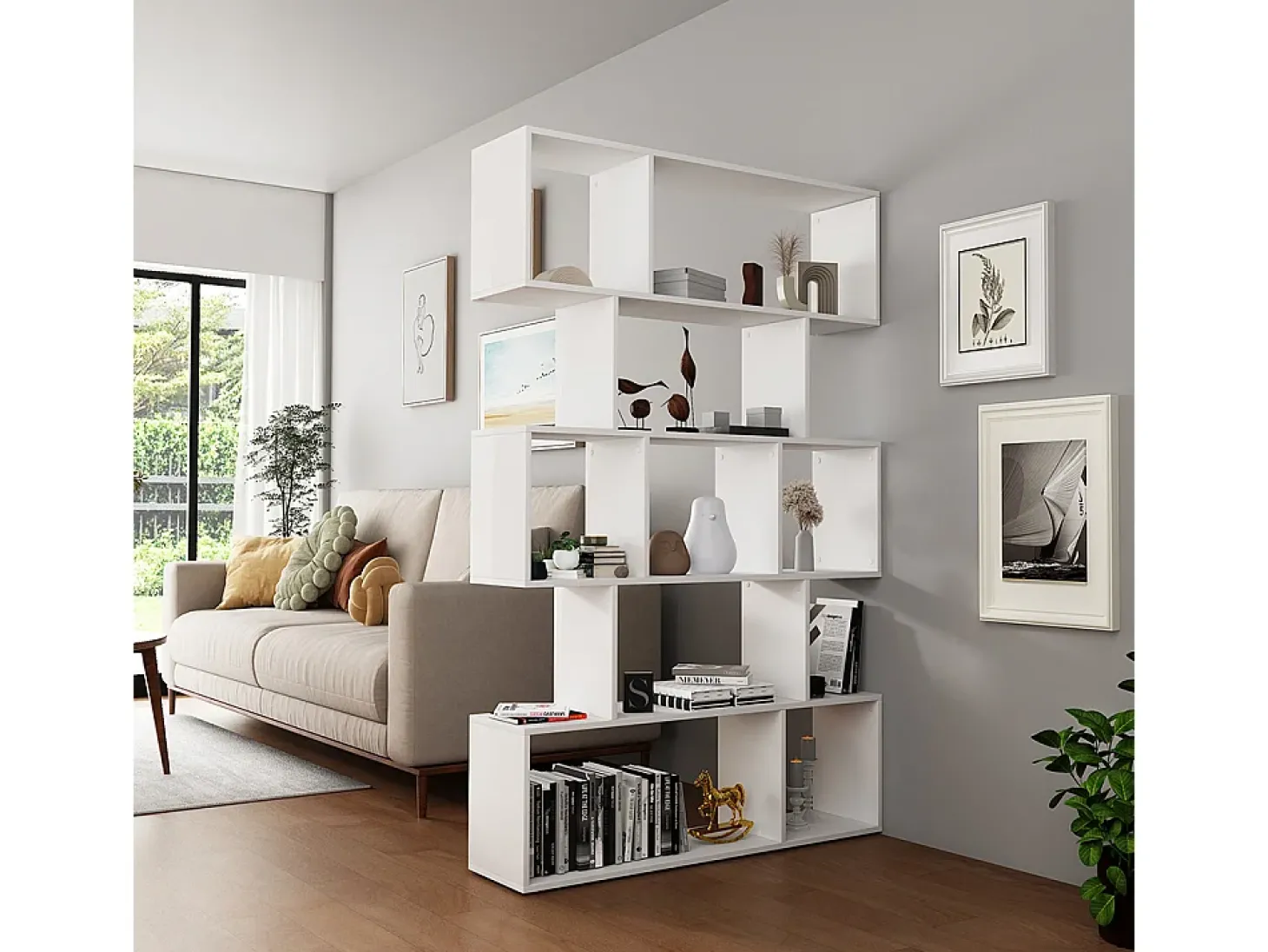 Divisória de sala branco 106x25x161.5 aramis