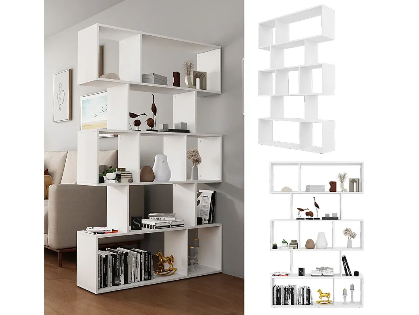Divisória de sala branco 106x25x161.5 aramis