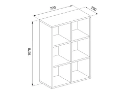 Divisória de sala branco 72x29x107.8 karree