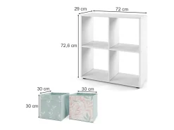 Divisória de sala branco 72.6x29x72 tetra