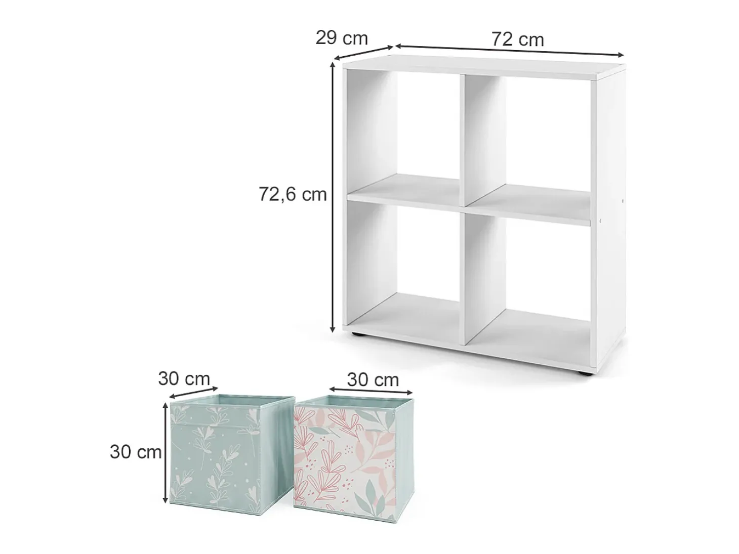 Divisória de sala branco 72.6x29x72 tetra