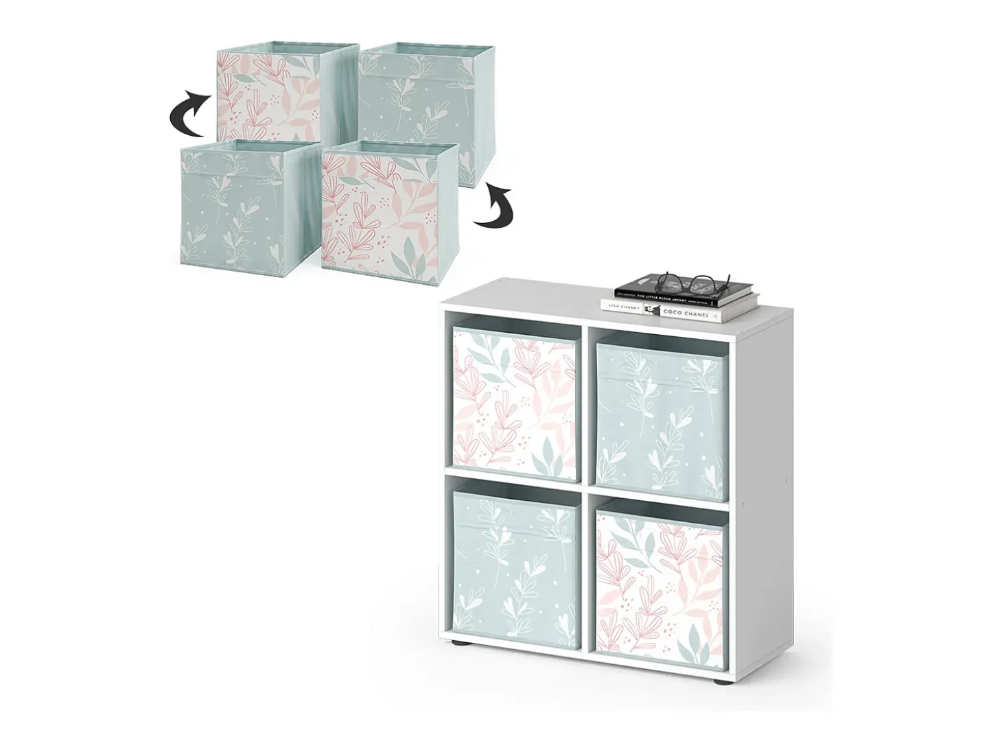 Divisória de sala branco 72.6x29x72 tetra