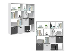 Divisória de sala branco 131.6x29x143 pilar