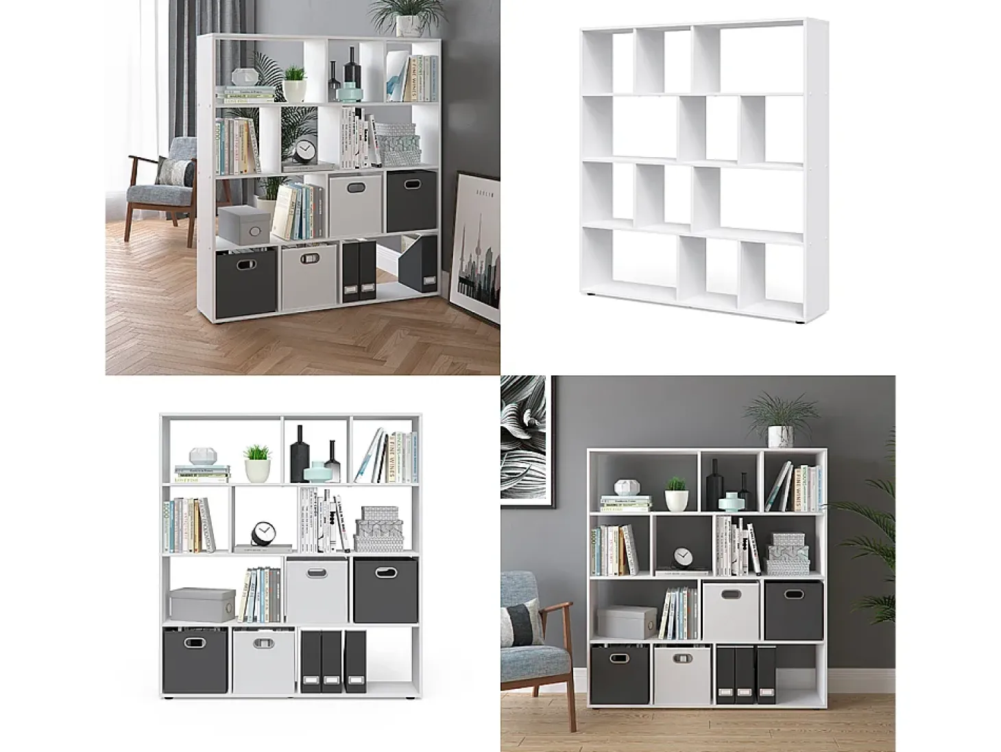 Divisória de sala branco 131.6x29x143 pilar