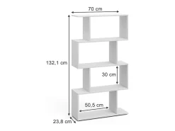 Divisória de sala branco 70x23.8x132.1 levio