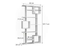 Divisória de sala branco 92x29x187.7 cube