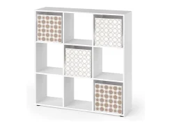 Divisória de sala branco 104x29x108 nove