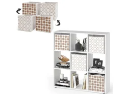 Divisória de sala branco 104x29x108 nove