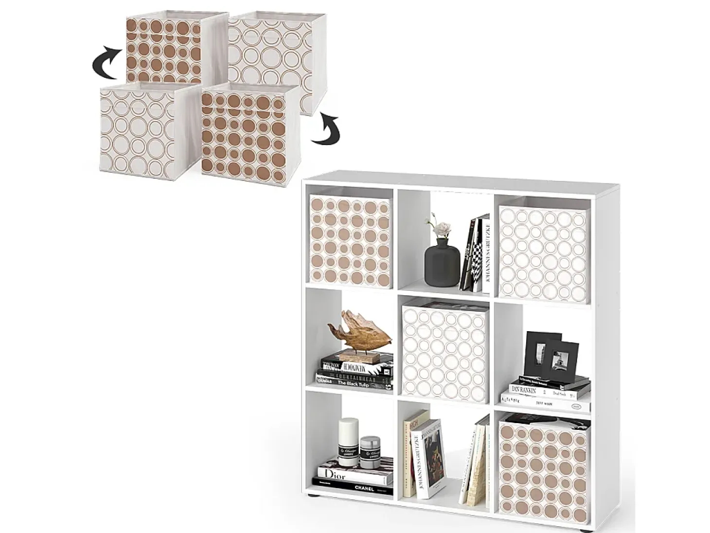 Divisória de sala branco 104x29x108 nove