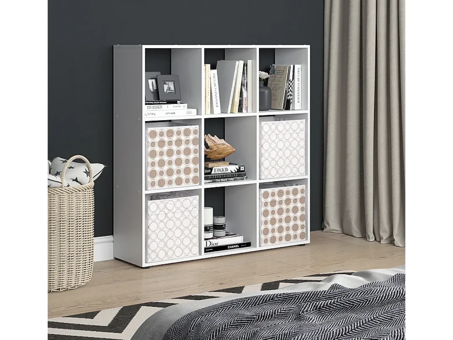 Divisória de sala branco 104x29x108 nove