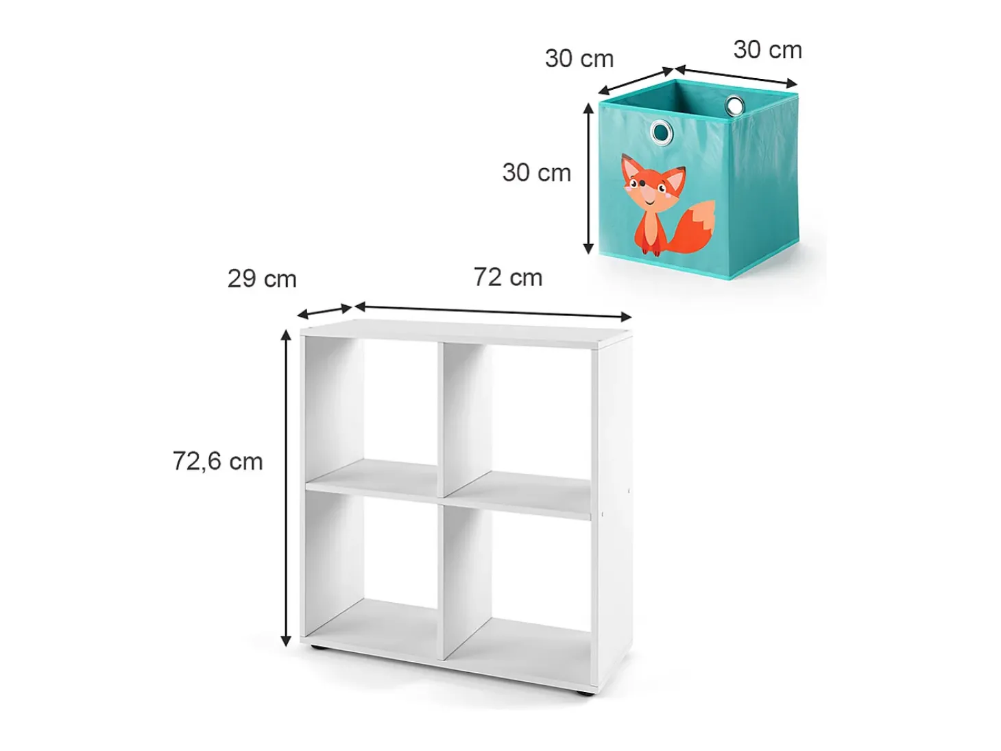 Divisória de sala branco 72.6x29x72 tetra