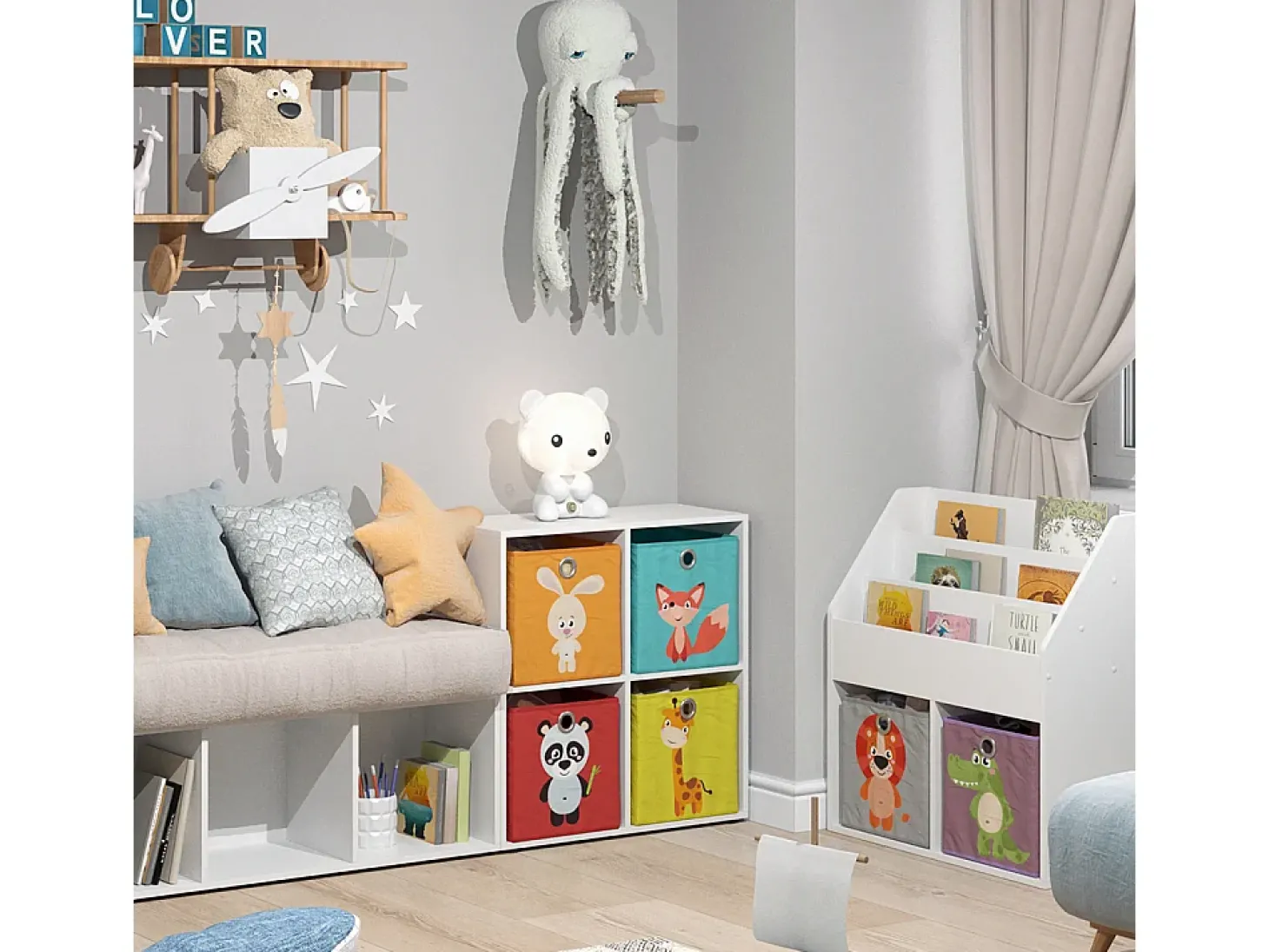 Divisória de sala branco 72.6x29x72 tetra