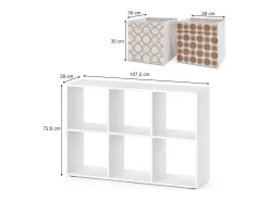 Divisória de sala branco 72x29x107.8