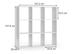 Divisória de sala branco 104x29x108 nove