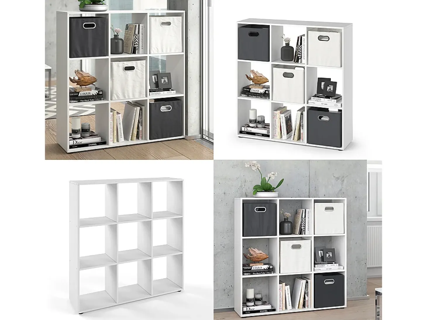 Divisória de sala branco 104x29x108 nove