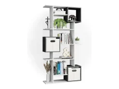 Divisória de sala branco/antracite 92x29x187.7 cube