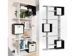 Divisória de sala branco/antracite 92x29x187.7 cube