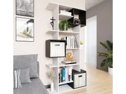 Divisória de sala branco/antracite 92x29x187.7 cube