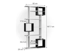 Divisória de sala branco/antracite 92x29x187.7 cube