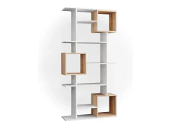 Divisória de sala branco/sonoma 92x29x187.7 cube