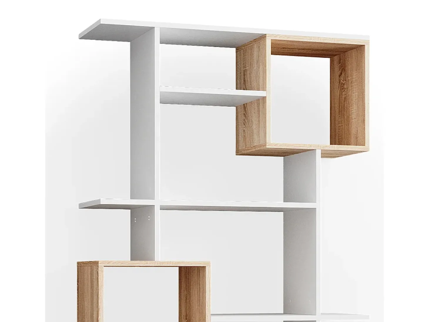 Divisória de sala branco/sonoma 92x29x187.7 cube