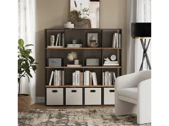 Divisória de sala carvalho antracite/goldkraft 142.4x29x143 karree