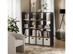 Divisória de sala carvalho antracite/goldkraft 142.4x29x143 karree