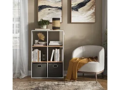 Divisória de sala carvalho branco/dourado 72x29x107.8 karree