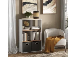 Divisória de sala carvalho branco/dourado 72x29x107.8 karree