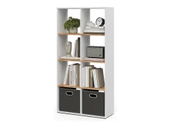 Divisória de sala carvalho branco/dourado 143x29x72 scutum