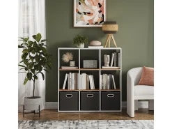 Divisória de sala carvalho branco/dourado 107.2x29x107.8 nove