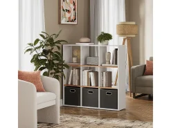 Divisória de sala carvalho branco/dourado 107.2x29x107.8 nove