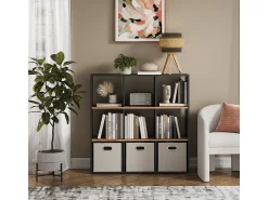 Divisória de sala carvalho antracite/goldkraft 107.2x29x107.8 nove