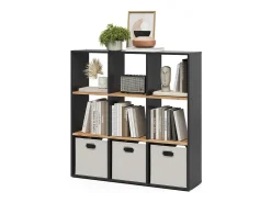 Divisória de sala carvalho antracite/goldkraft 107.2x29x107.8 nove