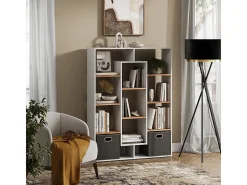 Divisória de sala carvalho branco/dourado 107.2x29x143