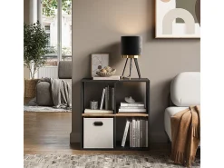 Divisória de sala carvalho antracite/goldkraft 72x29x72.6 tetra