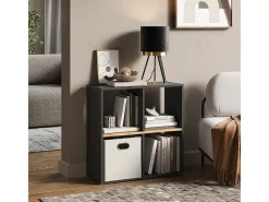 Divisória de sala carvalho antracite/goldkraft 72x29x72.6 tetra