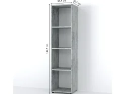 Divisória de sala cinza 142.5x33x36.2 ludus