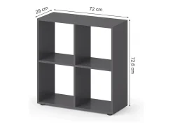 Divisória de sala cinza 72.6x29x72 tetra