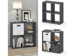 Divisória de sala cinza 72.6x29x72 tetra