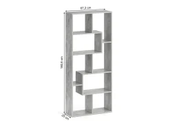 Divisória de sala cinza 160.6x25x67.2 noa