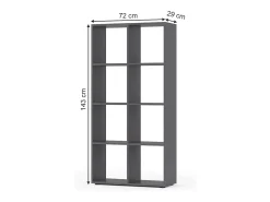 Divisória de sala cinza 143x29x72 scutum