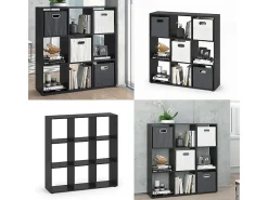 Divisória de sala preto 104x29x108 nove