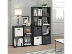Divisória de sala preto 143x29x72 scutum